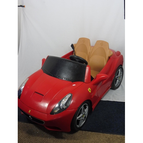 454 - Large Ferrari Child's Ride in Car (No Charger)