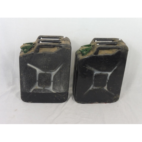 521 - Two Military Jerry Cans Marked War Department W D With Military Arrow