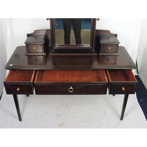 23 - Stag 3 Piece Dressing Table with Freestanding Mirror (47