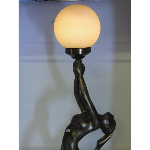 29 - Art nouveau Nude table lamp (working when tested)