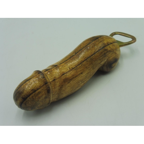 79 - Hand Carved Erotic Wooden Penis Bottle Opener 8