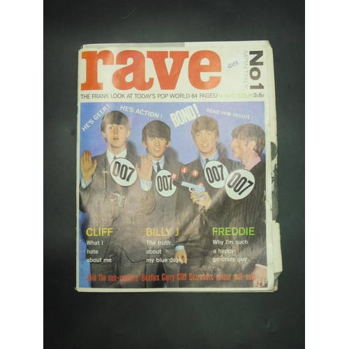 125 - Rave Magazine Issue No1 with Beatles James Bond themed Cover