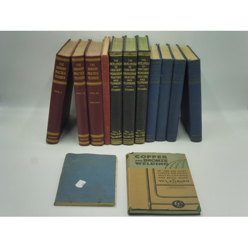 130 - Selection of Vintage Engineering and Plumbing Books including The Plumbers Handbook, Copper & Bronze... 