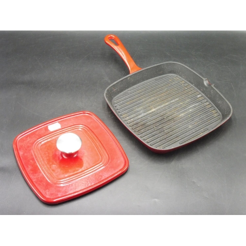 151 - Le Creuset Style Cast Iron Griddle Pan complete with Lid