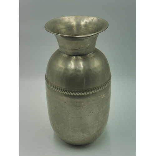 152 - Hand Beaten Plated Brass Vase (15