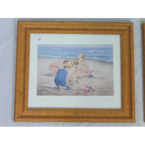 119 - Two Framed and Glazed prints of beach and sea Scene Signed by Artist