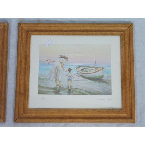 119 - Two Framed and Glazed prints of beach and sea Scene Signed by Artist