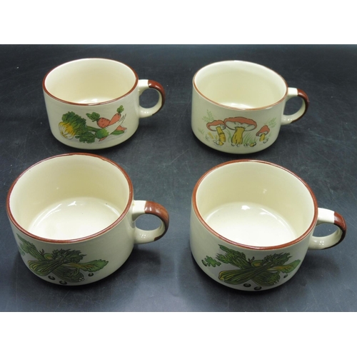 277 - Four Antique Stoneware Soup Cups
