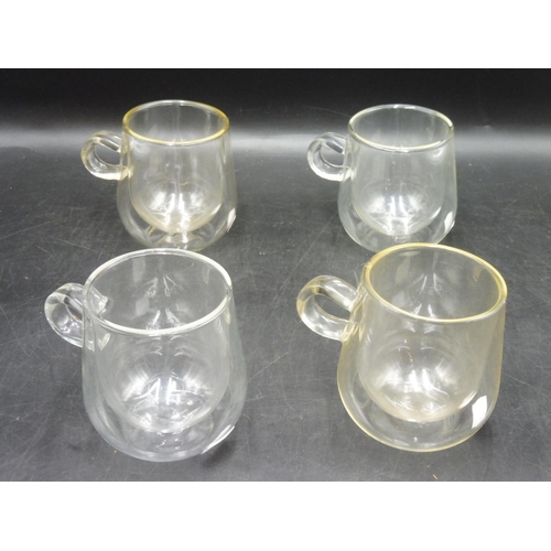 41 - Four Judge Double Walled Coffee Latte or Espresso Clear Cups