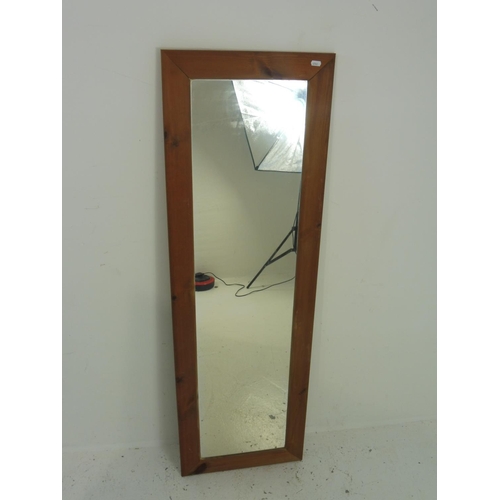 99 - Large Pine Framed Hallway Mirror (53