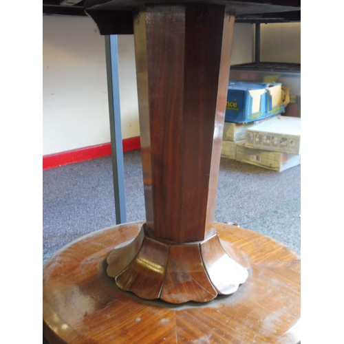 110 - Antique Circular Pedestal Drum Table with Lions Claw feet (36