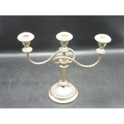 66 - Silver plated candle-holder candlestick 11.5