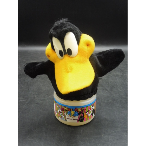 85 - Vintage 80's/90's Looney Tunes Daffy Duck Hand Puppet Bubble Bath