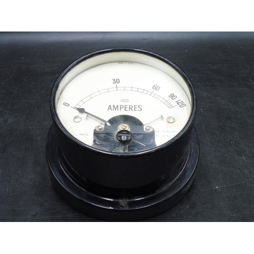 96 - Vintage Metal Cased AEI amp meter (12cm Dia)