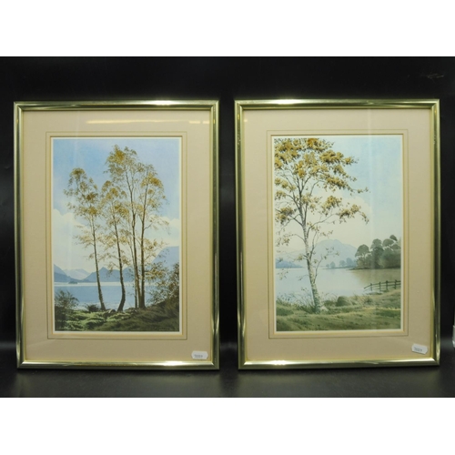 105 - Pair of J Beddons Framed and Glazed Prints Depicting Lakeland Scenes (32cm x 42cm)