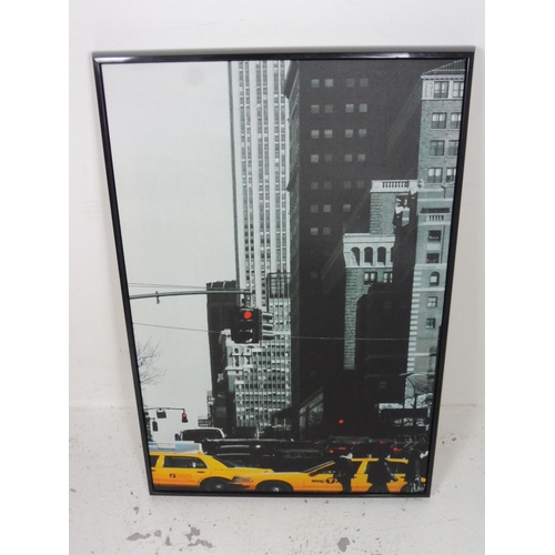 114 - Large Canvas on block of New York Scene approx. 25