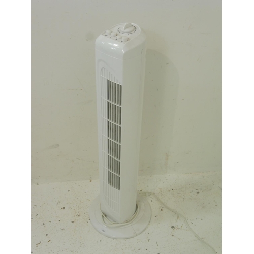 148 - O.S.C. Tower Fan in White (Working When Tested)