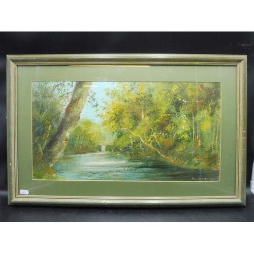 149 - Don Blizzard Framed and Glazed Original Oil on Board of River Scene (27