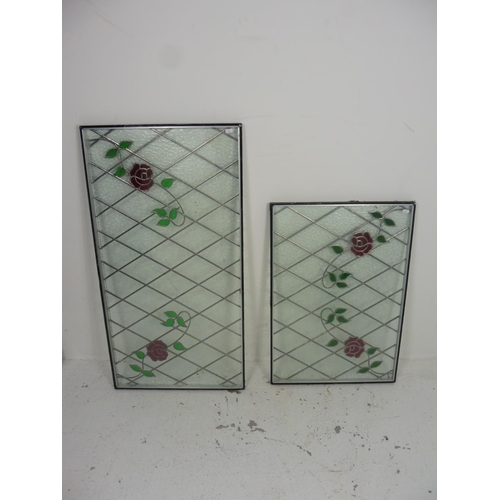 173 - Two Stained Glass Double Glazed Sealed Windows (43