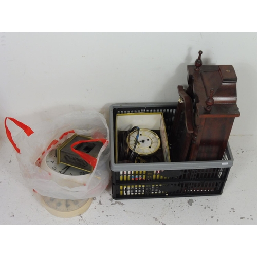 217 - Box of clocks and Clock Spares