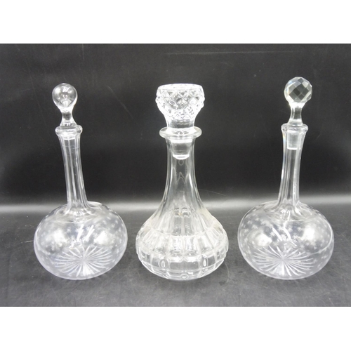 234 - Three Cut Glass Decanters