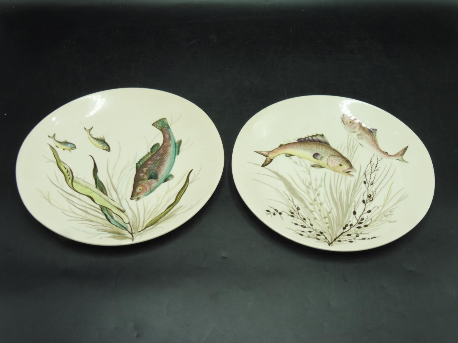 Two Johnson Bros Fish Plates Design No3