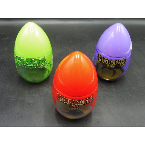 273 - Three Foaming Bath Gel Eggs to include Tarantula, Gator and Pterodactyl