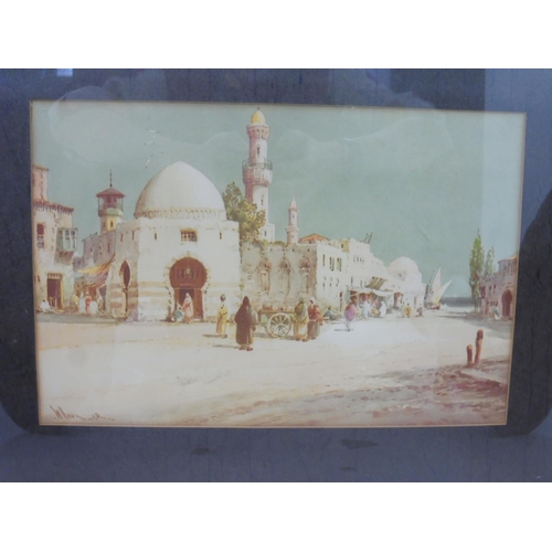 15 - W Knox (late 19th/early 20th century) Framed and Glazed Watercolour Depicting Middle Eastern Scene (... 