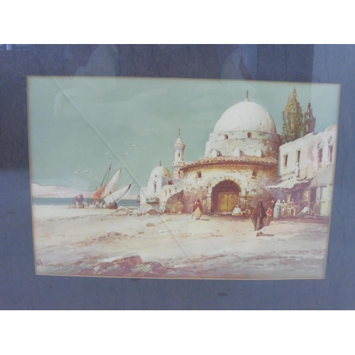 16 - W Knox (late 19th/early 20th century) Framed and Glazed Watercolour Depicting Middle Eastern Scene (... 