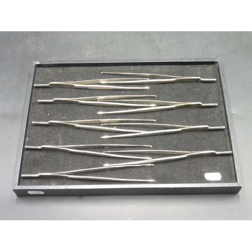 41 - Nine Medical Tissue Interlocking Forceps