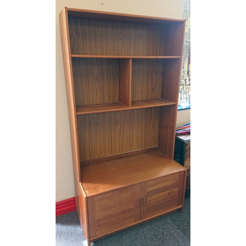 49 - A Danish Teak 1970's Display Cabinet With 2 Door Cupboard