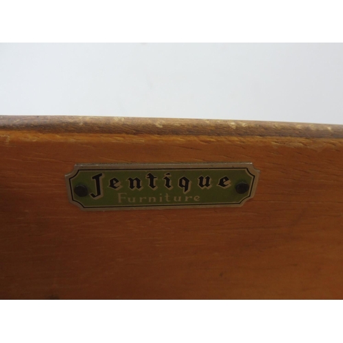 62 - Art Deco Jentique Bureau Cabinet with Key and Badge on inside of top drawer 42