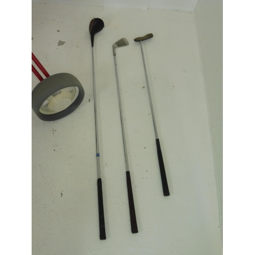 80 - Golf Club Set including 2 Wood's, 4 Iron's and Putter together with Bag and Trolley