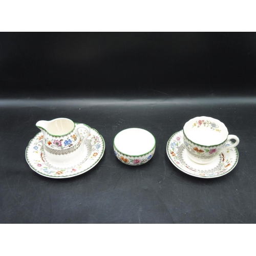 95 - Copeland Spode Tea for One Set in the Chinese Rose Pattern