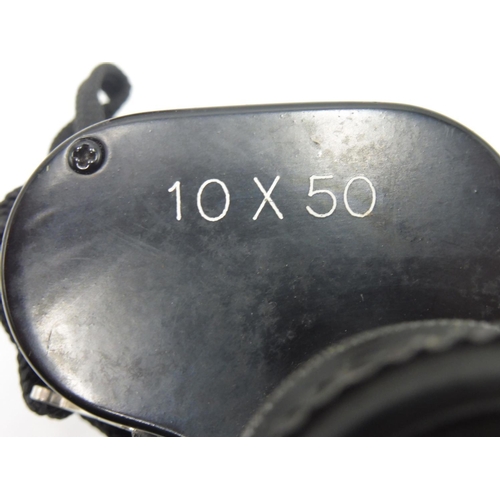 141 - Empire Made 10 x 50 Leather Cased Monocular