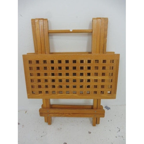 258 - Wooden Folding Table 18.5