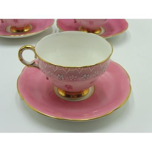 228 - Vintage Melba Ware Porcelain 23 Piece Cup and Saucer Set