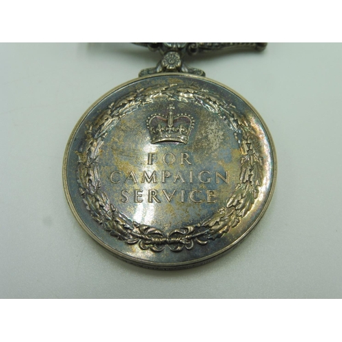 361 - Northern Ireland Campaign Service Medal complete with Ribbon (24188682 GNR R J Hayes)