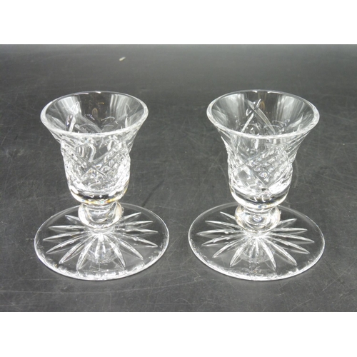 377 - Pair of Waterford Crystal Candle Holders complete with original box