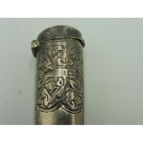 396 - Hallmarked Birmingham Silver Matchstick Holder (Circa 1910)