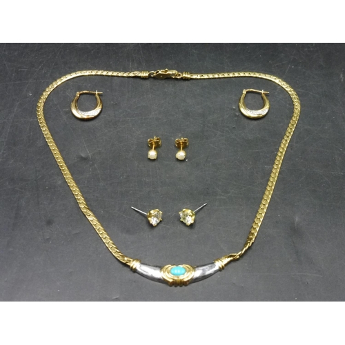 410 - Selection of Silver and Gold Plated Jewellery including Earrings and Necklace