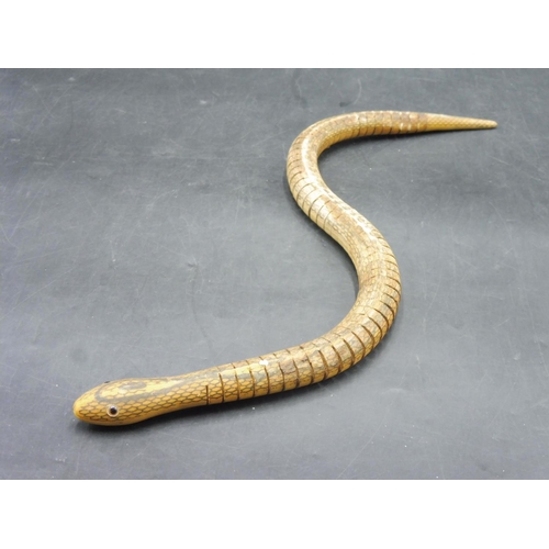 12 - Vintage Wooden Articulated Snake