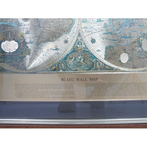 88 - Blaeu Wall Map in Framed and Glazed Mount (26