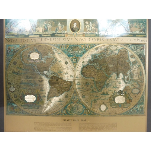 88 - Blaeu Wall Map in Framed and Glazed Mount (26