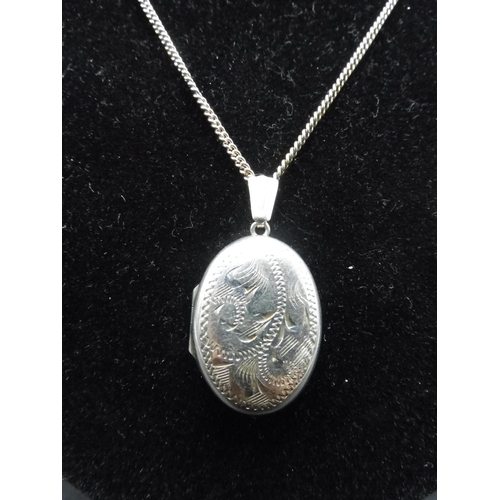 238 - Hallmarked Sheffield Silver Locket and Chain