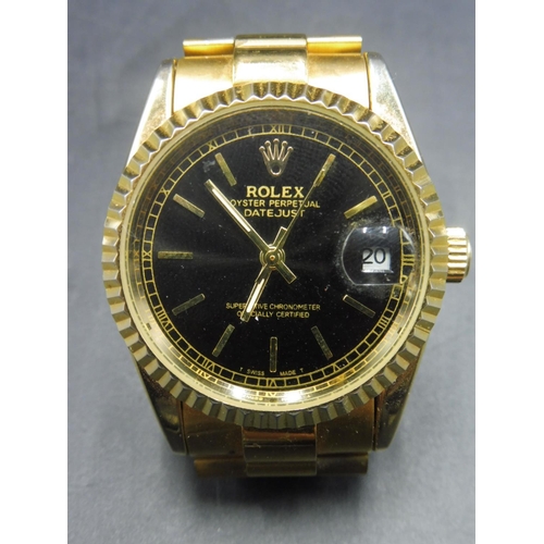 274 - Rolex Oyster Perpetual Date Just Automatic Gents Watch (Unauthenticated Presumed Replica) Working Wh... 