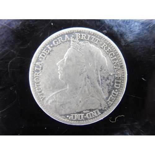 321 - 1899 Three pence Victoria Veil Head