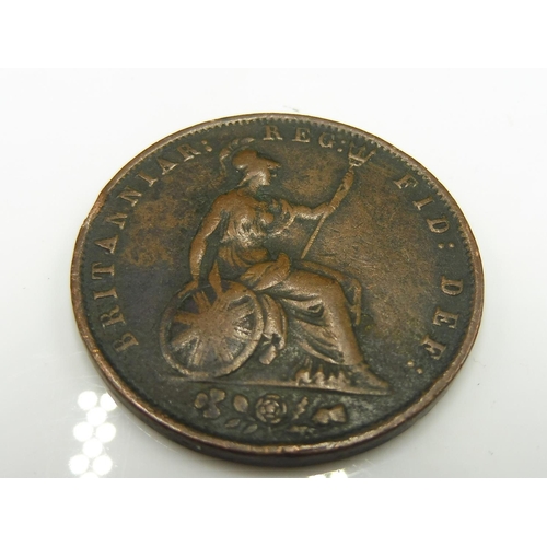 339 - 1855 Half Penny Coin Victoria Young Head