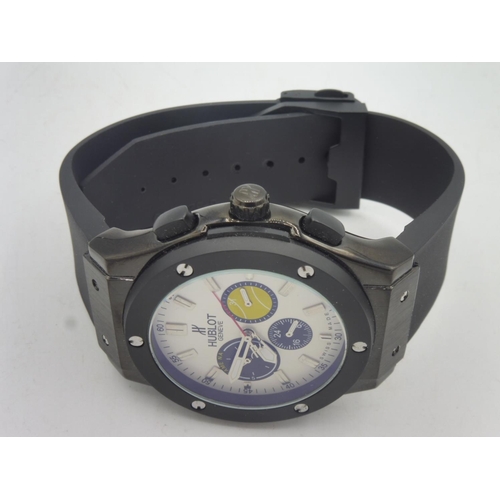 357 - Hublot Geneve Kinetic Wrist watch (Unauthenticated and Presumed Replica) (working When Tested)