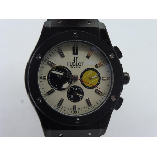 357 - Hublot Geneve Kinetic Wrist watch (Unauthenticated and Presumed Replica) (working When Tested)